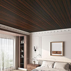 FunStick Brown Slats Wood Wallpaper Peel and Stick Removable Walnut Wood - Image 6