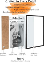 iHery Premium Small Natural Black OAK Wood 8x10in No Panic Just Disco Trendy - Image 4