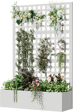 Metal Planter Box with Trellis, Planter Box Trellis with Privacy Screen and by UPHYB