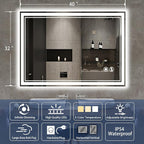 40“ x 32” Bathroom Mirror with Lights LED Mirror - Image 2