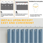AJAZZ 100% Blackout Accordion Door Closet Door Curtain Invisible Applicable - Image 6