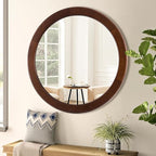 CULER Round Wood Mirror 24 Inch, Circle Mirror - Image 2