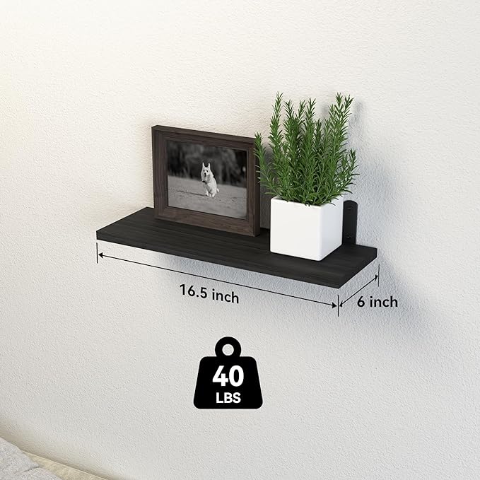 DOLLFIO Floating Shelves, 5 Sets Wall Shelves, Wood Floating Shelves - Image 3