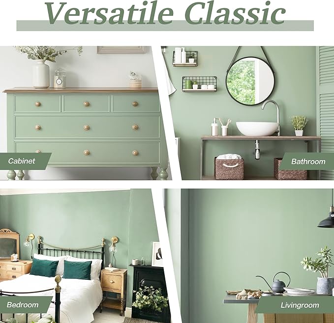 Dimoon 17.3''x78.7''Peel and Stick Wallpaper Light Green Contact Paper - Image 5