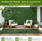 28Pcs Artificial Grass Wall Panels 10" x 10" Faux Boxwood Green Wall UV - Image 5
