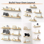 upsimples Floating Shelves for Wall, Wall Shelves for Decor Storage Set of 6 - Image 4