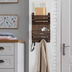 BTY Mail Holder for Wall, Wooden Mail Sorter - Image 5