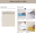 Grasscloth Peel and Stick Wallpaper Gray Faux Linen Contact Paper 15.7inch x - Image 8