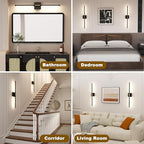31.5 Inch Battery Operated Wall Sconce Set of Two, 8000mAh USB Rechargeable - Image 6