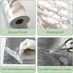 Marble Peel and Stick Waterproof Wall Paneling, Covers 38.75 Sq. Ft. - Image 4