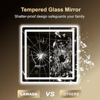 LED Bathroom Mirror, Smart Anti-Fog, Stepless Dimmable - Image 7