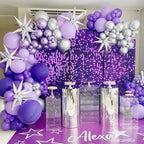 COKAOBE Purple Shimmer Wall Backdrop, Photo Backdrops - Image 7