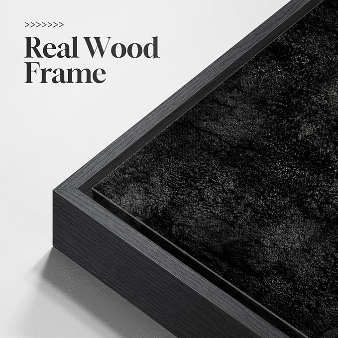 Extra Large Framed Black Abstract Wall Art - Image 5
