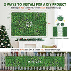Artificial Boxwood Panel 20"x20" 6 Pieces, Faux Ivy Privacy Fence Screen - Image 9