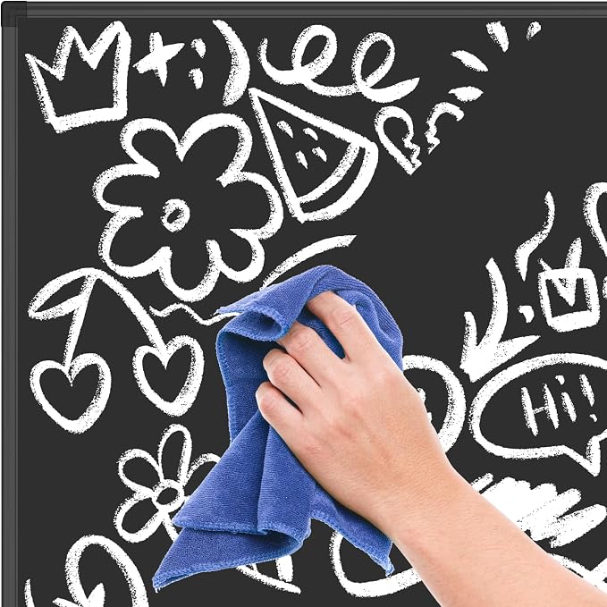 Lockways Magnetic Chalkboard 48 x 36 Inches, Aluminum Frame Large Blackboard - Image 5