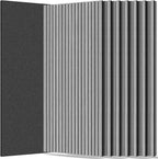 RITOLLO 8 Packs Acoustic Panel 47.2"×23.6" Sound Absorbing Slat Wall Panels by Ritollo