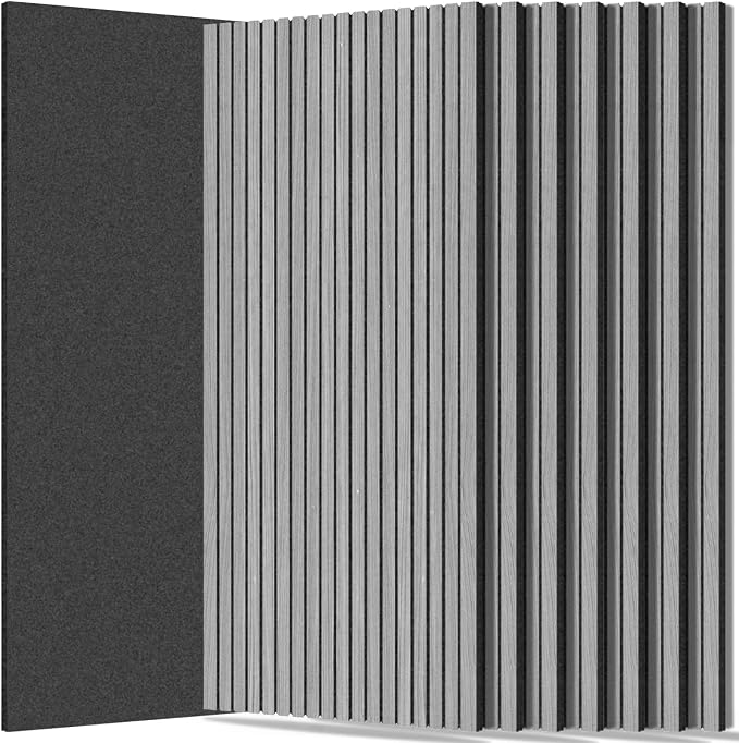RITOLLO 8 Packs Acoustic Panel 47.2"×23.6" Sound Absorbing Slat Wall Panels by Ritollo