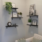 DOLLFIO Floating Shelves, 5 Sets Wall Shelves, Wood Floating Shelves - Image 7