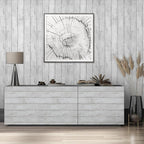 Abyssaly White Gray Wood Paper 35.4 in X 196 in Self-Adhesive Removable Peel - Image 9