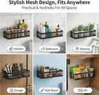 PUSDON Mesh Shower Caddy Wall Mount, Heavy Duty Adhesive Bathroom Shelf - Image 4