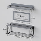 WOPITUES Floating Shelves for Wall Decor Sign, Bathroom Organizers and Storage - Image 3
