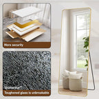 BEAUTYPEAK Gold Full Length Mirror, Suitable - Image 3