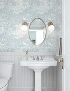 Heroad Peel and Stick Wallpaper Blue and White Vintage Forest Animals Floral - Image 4