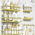 YASONIC Shower Caddy, 6 Pack Large Capacity Bath Organizer by YASONIC