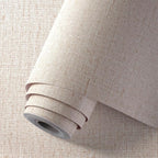 Beige Wallpaper Peel and Stick 472" Textured Beige Grasscloth Contact Paper - Image 3