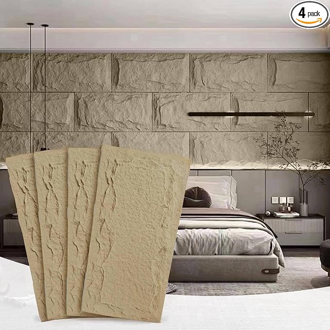 Stone 3D Wall Panels, 23.6"*47.2" Wall Paneling by Besutosera
