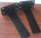 4 Pack - 6 inch Black Hidden L Shelf Bracket Iron Floating Shelf Brackets - Image 7