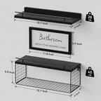WOPITUES Floating Shelves for Wall Decor Sign, Bathroom Organizers and Storage - Image 3