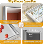 Silver Bathroom Mirror, Rustproof Rectangle Silver Framed Mirror - Image 8