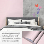 Pink Grasscloth Wallpaper Peel and Stick Textured Contact Paper - Image 9