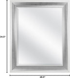 MCS 28.5x34.5 Large Wall Mirror, Vertical & Horizontal Wall Hanging Mirror - Image 7