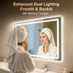 LED Bathroom Mirror, Smart Anti-Fog, Stepless Dimmable - Image 3