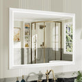 40x30 Inch White Bathroom Mirror by Briivuemodernmirrors
