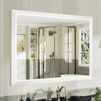 40x30 Inch White Bathroom Mirror by Briivuemodernmirrors