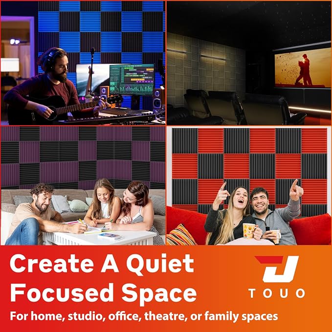 12 Pack Acoustic Panels – Sound Proof Foam Panels - Image 7
