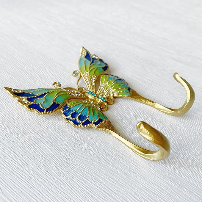 Vintage Butterfly Shaped Decorative Wall Hook Rack Hanger - Image 2