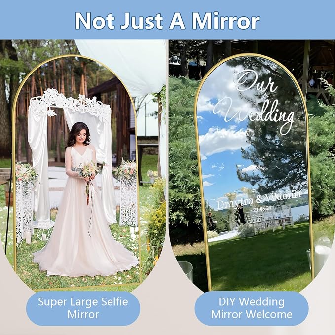 Large Mirror Full Length 76"X44", Oversized Arched Floor Mirror - Image 6