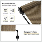 Shade&Beyond Custom Size Outdoor Roller Shades Cordless Patio Roll Up Blinds - Image 5