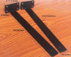 6 Pack - 14 inch Black Hidden L Shelf Bracket Iron Floating Shelf Brackets - Image 2