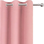 LEMOMO Pink Blackout Curtains 34 x 54 Inch Length/Set of 2 Curtain - Image 7