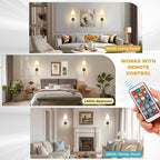 DORESshop Battery Operated Wall Sconce Set of 2, Wireless Wall Light Easy to - Image 6
