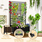 MTART Metal Planter Box with Trellis, 72.1"x47.2"x16" Galvanized Raised Garden - Image 3