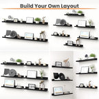 upsimples Floating Shelves for Wall, 23.6 Inch Shelves for Decor Storage Set of - Image 4