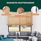Bamboo Blinds for Interior Windows Easy to Install Bamboo Shades for Indoor - Image 3