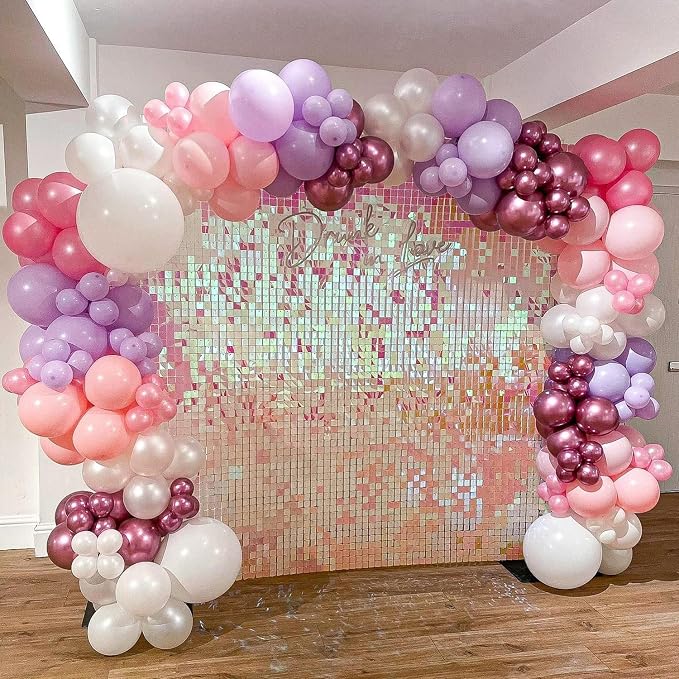 COKAOBE Iridescent Pink Shimmer Wall Backdrop, Photo Backdrops - Image 8
