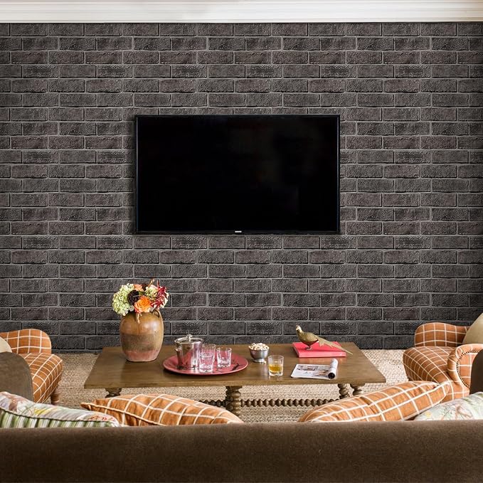 Commomy 3D Faux Brick Wallpaper Wall Tiles - Image 9